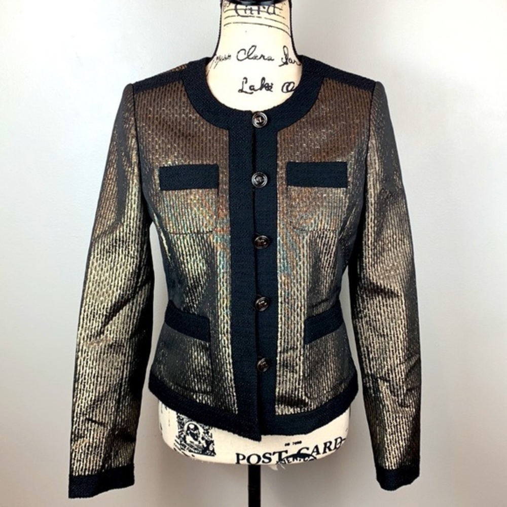 Karl Lagerfeld Gold Metallic Jacket NWOT